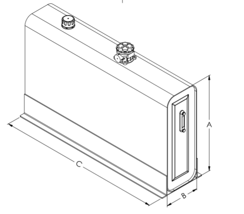 rear hydraulic oil reservoir tank