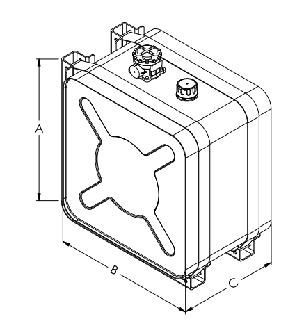 rear hydraulic oil reservoir tank