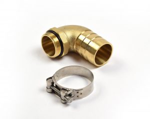 90° Adjustable pipe fitting hose, inox band and sealing